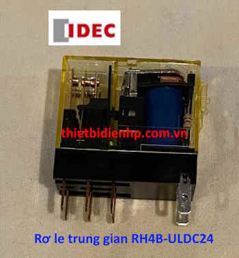 Rơ le trung gian RH4B-ULDC24 24VDC 10A (14 chân dẹp lớn) IDEC